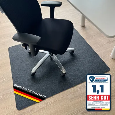 Produktbild von Bodenschutzmatte Viking Bürostuhl Unterlage aus Polyester 100 x 120 cm Dunkelgrau