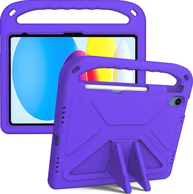 Obrázek produktu pro Ochranné pouzdro pro Apple iPad (2025) 11"/iPad 11th A16, lehké dětské pouzdro z EVA s držadlem a stojánkem Fialová