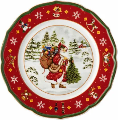 Zdjęcie produktu dla Neuerts Vorteilset 4 Stück Hutschenreuther Happy Wintertime Teller 22 cm 02488-727471-10862 und 1 x Gratis Trinkhalme oder Neuerts Körperpflegeprodukt
