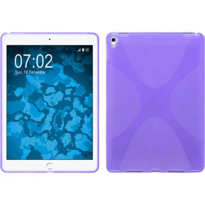 Produktbild von PhoneNatic Case kompatibel mit Apple iPad Pro 9.7 - lila Silikon Hülle X-Style + 2 Schutzfolien