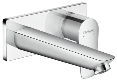 Immagine prodotto di hansgrohe Talis E mitigeur monocommande de lavabo encastré, montage mural, vanne à crépine déverrouillable, saillie de 165mm, 71732000, 71732000