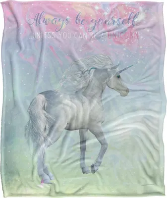 Immagine prodotto di Reinders - Coperta "Be A Unicorn", setosa, supermorbida TV24322 (Taglia unica) (Colore)