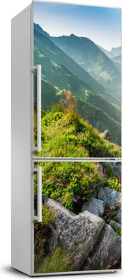 Produktbild von Tulup Kühlschrankdekoration - 70x190 cm - Aufkleber auf dem Kühlschrank - Bergsommer