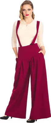 Produktbild von Banned Retro Marlene-Hose - Diamond Burgunder XXL