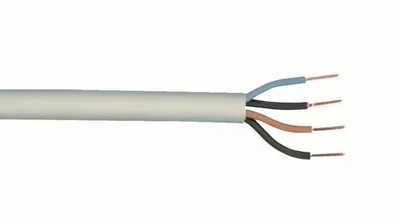 Produktbild von Feuchtraumleitung NYM-J 4 x 1,5 - 10 Meter, grau