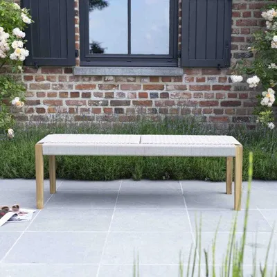 Produktbild von Gartenbank aus massivem Teakholz