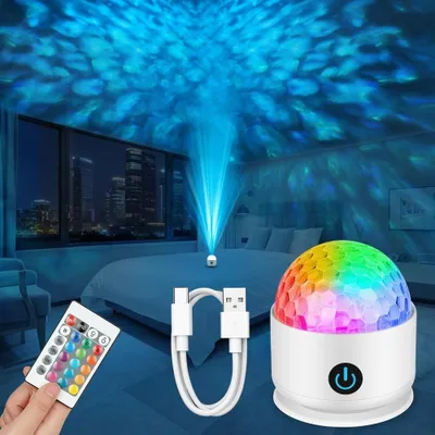 Zdjęcie produktu dla Projektor Noorderlicht – Lampa imitująca nocne niebo – Tworzy atmosferę – 16 kolorów, 4 tryby – Ładowalna – Biały