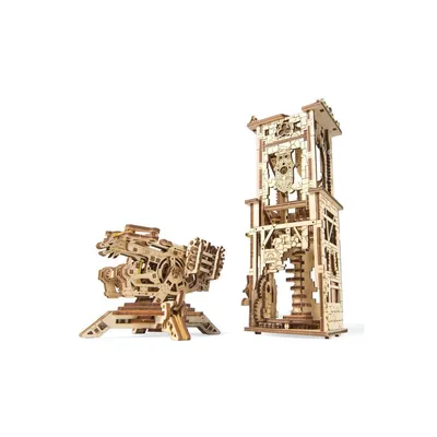 Immagine prodotto di puzzle meccanico 3D in legno Torre Archballista