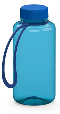 Produktbild von Trinkflasche "Refresh" 700 ml - Praktische Wasserflasche mit Silikonstrap - Auslaufsicher und ideal für Kinder - transluzent-blau/blau