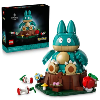 Produktbild von LEGO Pokémon Mampfaxo Figur - Modellbausatz für Erwachsene - Bauspielzeug aus dem Videospiel mit beweglichen Gliedmaßen & Kopf - DIY Zimmer Deko - Sammelbares Gaming Geschenk - 72150