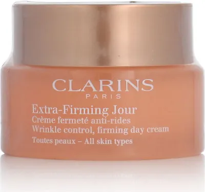 Produktbild von Clarins Extra Firming Day Cream All Skin Types, Tagescreme, Frauen, Universal, Decollete, Gesicht, Hals/Nacken, Anti-Aging, Anti-Falten, Kräftigend, Schutz, Verjüngend, Glättend, 50 ml