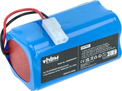 Produktbild von vhbw Akku kompatibel mit Rowenta Explorer 60, 20, 40, 50, 45 Saugroboter Blau (3000 mAh, 14,4 V, Li-Ion, ohne Gehäuse)