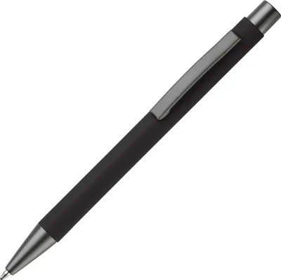 Produktbild von Kugelschreiber / aus Metall / mit Soft-Touch / Farbe: schwarz