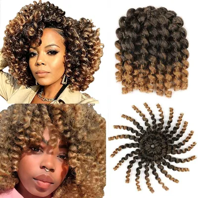 Productafbeelding van Set van 5 Gekrulde Haarextensions voor Vlechten en Styling