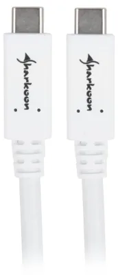 Produktbild von USB 3.2 Gen 2 Kabel, USB-C Stecker > USB-C Stecker (weiß, 0,5 Meter)