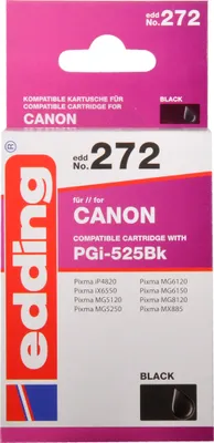 Produktbild von edding Tintenpatrone EDD-272 schwarz Canon PGI-525