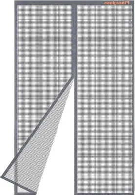 Image de Moustiquaire magnétique pour porte-fenêtre, 130 x 220 cm, gris
