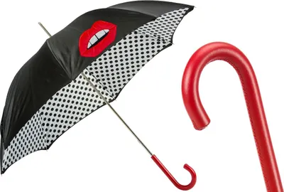 Immagine prodotto di Ombrello PASOTTI con punta e bocca, 93 cm, con manico in pelle