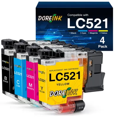 LC521 Tintenpatronen 4er-Pack für DCP-J1260W, J1310DW, J1313DW, J1360DW, J1460DW