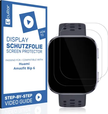 Produktbild von 2x 3D Schutzfolie für Huami Amazfit Bip 6 Display Folie Flexibel Full Cover