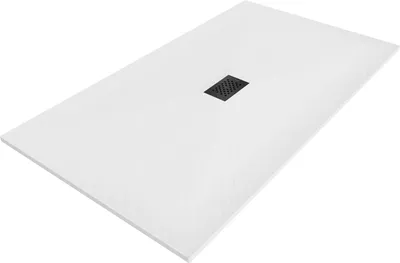 Image de Mexen Hugo receveur de douche rectangulaire SMC 150 x 100 cm, blanc, couvercle noir - 42101015-B