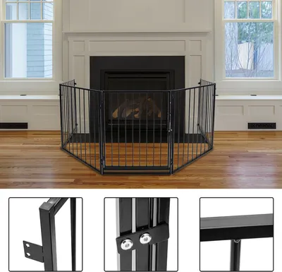 Image de Fiqops Barrière de sécurité bébé Barrière de sécurité four Barrière prémontée 305cm x 76cm environ