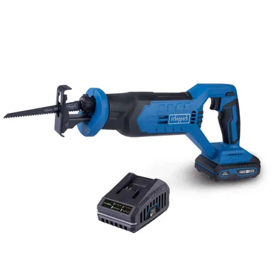 Produktbild von Scheppach Akku-Säbelsäge C-RS100-X | Hublänge 20 mm | Schnitttiefe 115 mm | Hubzahl 0-2800min-1 | LED | inkl. 2Ah Akku + 2,4A Ladegerät