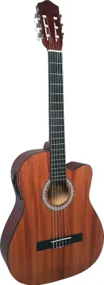 Produktbild von 4/4 Konzertgitarre Mahagoni mit EQ und Cutaway Classic Gitarre Natur Matt Finish HG150E