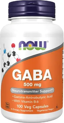 Immagine prodotto di GABA 500 mg 200 capsule vegetali Now Foods