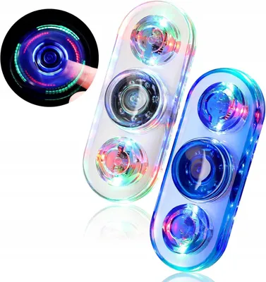 Obrázek produktu pro Fidget spinner svítící LED antistresová hračka pro děti 2ks