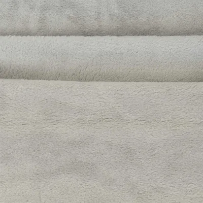 Fleece Wellnessfleece beidseitig Plüschstoff ab 1m x 1,45m Polyesterstoff hellgrau