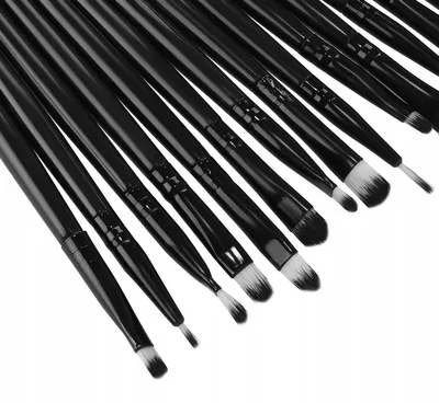 Produktbild von Kosmetikpinsel-Set 20 Stück schwarz ISO 8544