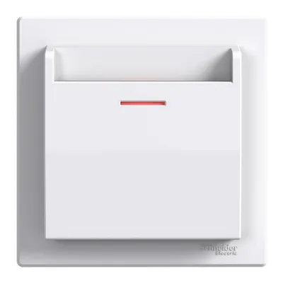 Image de Commutateur Hotelcard (mécanique) avec cadre, blanc Schneider Asfora EPH6200121/SCH