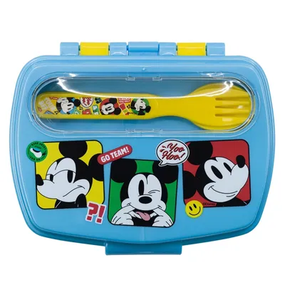 Produktbild von Kinder Brotdose ca. 17 x 14 cm Besteckfach verschiedene Motive