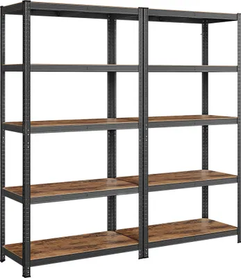 Two identical shelving units are shown side-by-side against a white background.