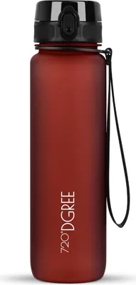 Produktbild von uberBottle softTouch Trinkflasche mit Fruchtbehälter 1000ml / Imperial Red/ 720DGREE