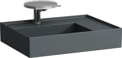 Obrázok produktu pre LAUFEN Kartell umývadlo, 1 otvor na batériu, bez prepadu, pravá polica, 600x460mm, H8103347581111