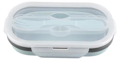 Zusammenklappbare Silikon-Lunchbox für Arbeit, Camping & Reisen