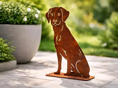 Deko Hund Gartenfigur