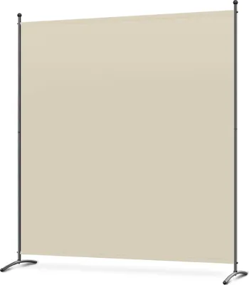 Produktbild von Angel Living 163X180CM einzelner Paravent  Raumteiler Zaunfeld Paravent  Raumteiler Trennwand Paravent aus Stahl und Polyester,Beige