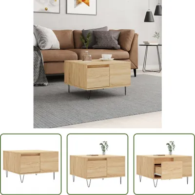 Produktbild von The Living Store Couchtisch Sonoma-Eiche 55x55x36,5 cm Holzwerkstoff