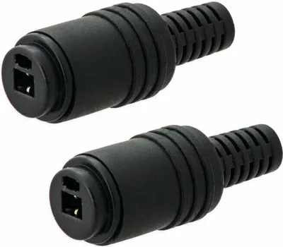 Produktbild von DIN Lautsprecherbuchsen 2 pol. Audio Boxen Stecker Schraubbar Knickschutz 2,2 mm[2x Buchse]