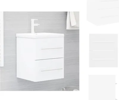 Immagine prodotto di vidaXL Mobiletto bianco 41x38,5x48 cm in legno - Set di mobili da bagno