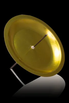 Produktbild von INNA-GLAS Metall Kerzenhalter Kristoffer für Adventskranz, für Kerzen ca. Ø5cm, Gold, 8cm, Ø12cm - Kerzenstecker