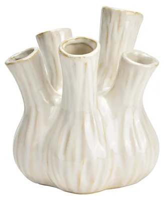Productafbeelding van Witte vaas van keramiek (B/H/D) 13x16x13 cm