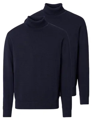 Produktbild von Redmond 2er Pack Basic Rollkragenshirt Natürliches Material, Weiche Bündchen, Vielseitiges Basic