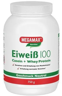 Obrázek produktu pro MEGAMAX Nutrition Protein 100 Powder Neutrální příchuť, 750 g prášku