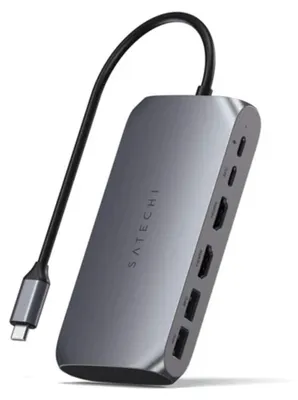 Produktbild von Satechi ST-UCM1HM, USB Typ-C, HDMI, USB 3.2 Gen 2 (3.1 Gen 2) Type-A, USB Typ-C, 5000 Mbit/s, 60 Hz, Grau, 85 W