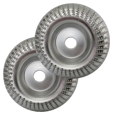 Zdjęcie produktu dla 2 sztuki 4'' tarczy szlifierskiej do drewna Tarcza szlifierska do drewna do szlifierki kątowej z trzpieniem 22 mm/0,87 cala