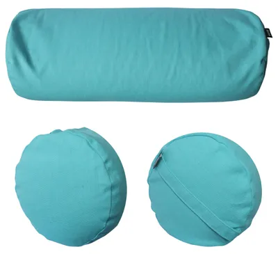 Image de Coussin de yoga, dimensions 61 cm x 23 cm, garnissage en sarrasin, housse amovible, idéal pour la pratique du yoga